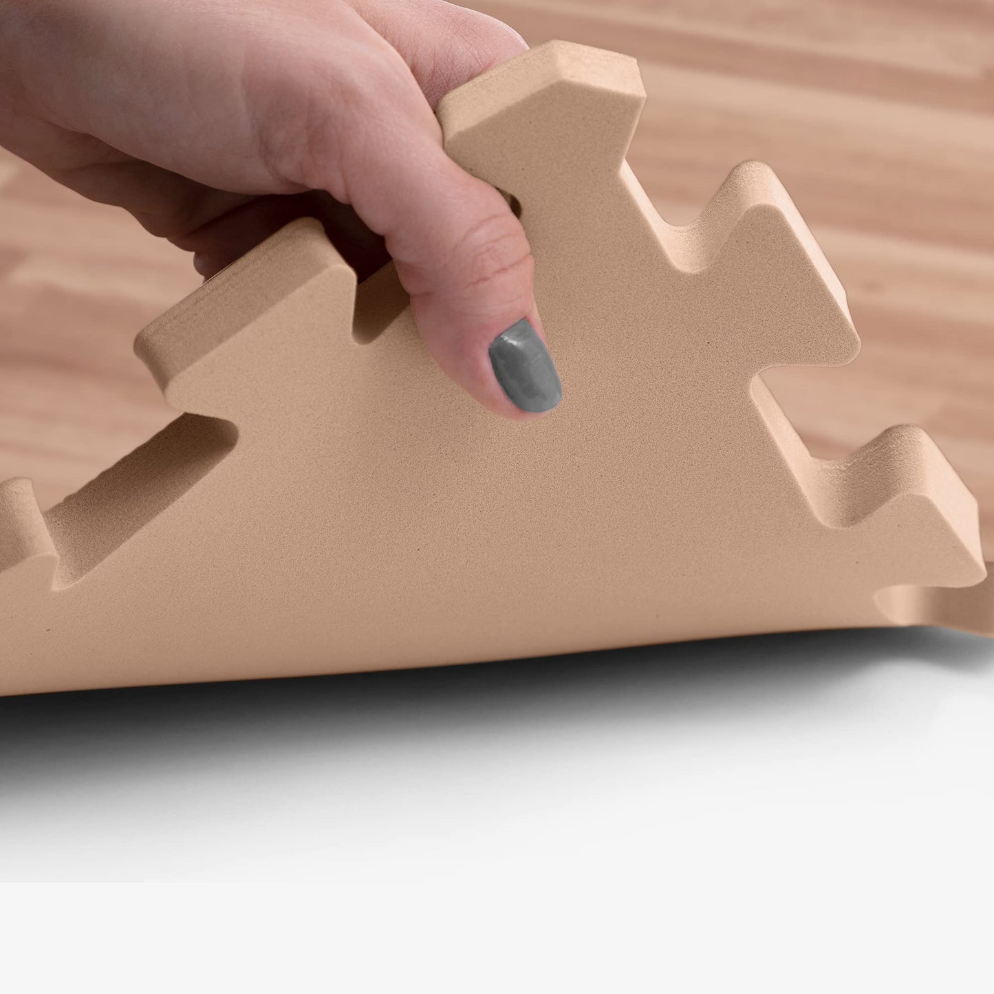 IncStores Premium Soft Wood Print Foam Flooring Tiles | Interlocking Foam Tiles for Home, Gym, Training and Yoga | 3/8" - Textured Maple, 144 Square Feet