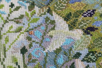Wizardi Cross-Stitch kit - World Tree. Beginner Embroidery Kit for Adults. Cross-Stitch Supplies. Needle, Canvas, Scheme, Floss and Floss Organizer Kit. AH-049 Abris Art