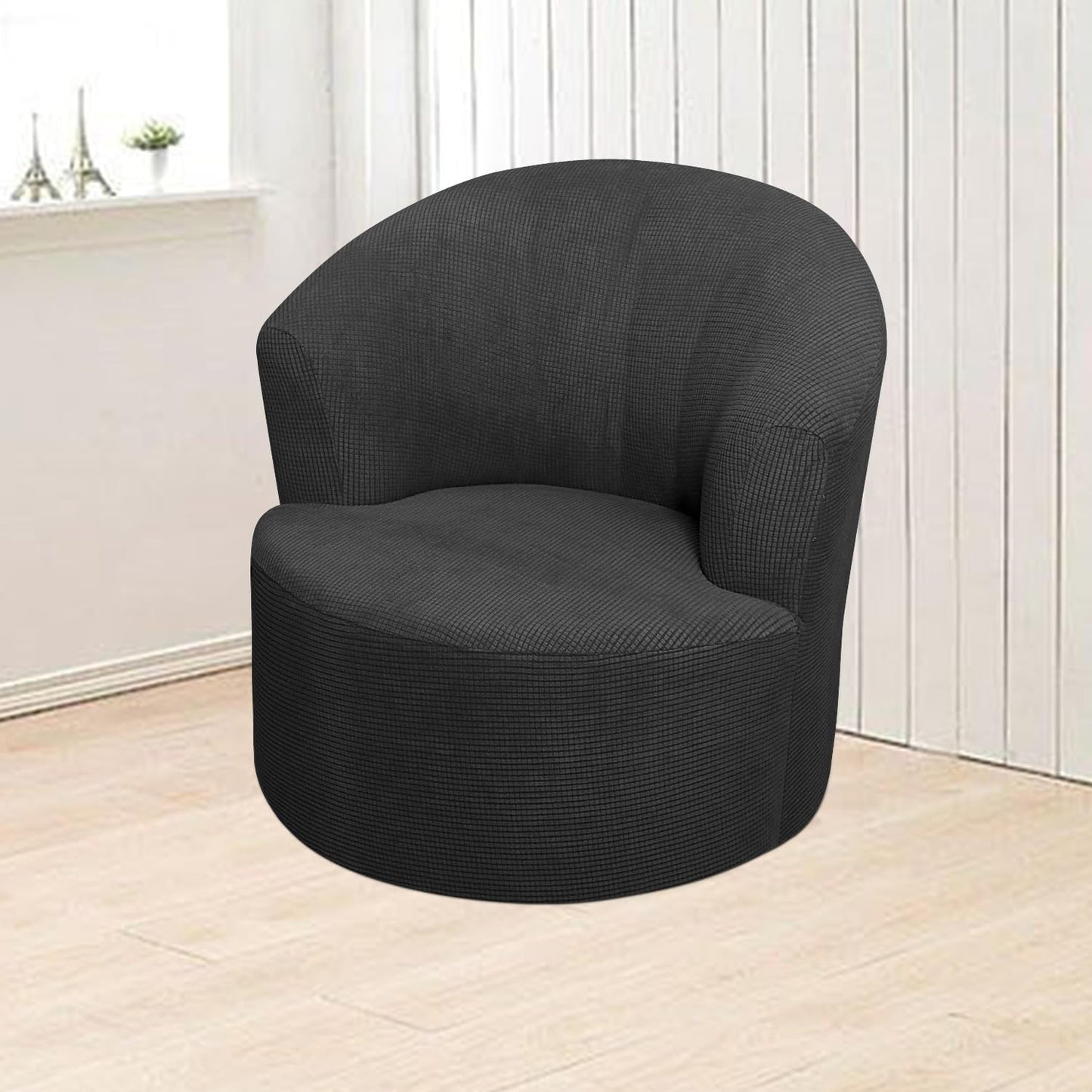 SZJIAHTM Round Club Swivel Barrel Chair Cover Modern Accent Round Club Armchair Slipcover Soft Stretch Chair Covers