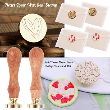 Wax Seal Kit - 24 Color Wax Beads (600pcs), Love Heart Stamps, Electric Warmer, Metallic Pen, Envelopes Sealing Kit for Wedding Invitations