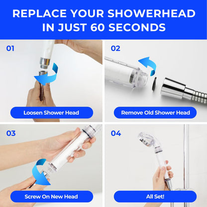 BODYLUV Puresome Filtered Shower Head, Korea's Best Handheld Shower Head with Filter, High Water Pressure, Softer Skin & Hair, Made in Korea, 6-Month Supply (3 Filter Replacements Included)