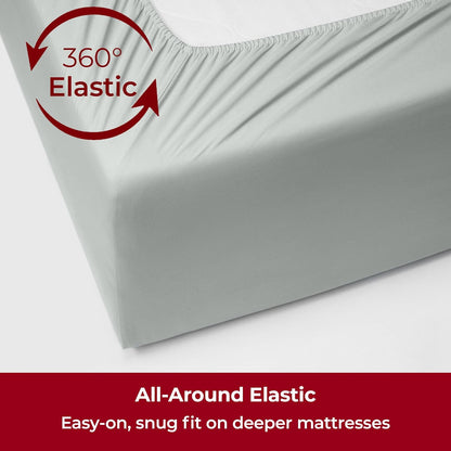 Mellanni Extra Deep Full Sheets - Hotel Luxury, Ultra Soft Cooling Bedding - Wrinkle & Stain Resistant (Full, Spa Mint)