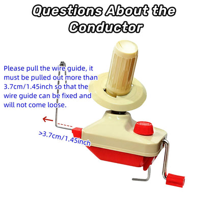 𝐘𝐚𝐫𝐧 𝐖𝐢𝐧𝐝𝐞𝐫 - Yarn Ball Winder Easy to Set Up and Use - Hand Operated Yarn Winder 3.5 Ounce Capacity +1 Set 4 Size pompom maker +20 PCS Needle Button Set + 1 PCS Scissors