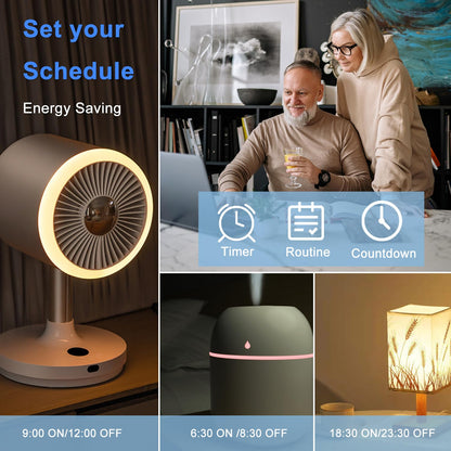 ExIoTy Smart Plug, Works with Alexa, Simple Setup with One Voice Command, Remote Control, Timer & Schedule & Group Controller, Bluetooth Mesh Outlet, Alexa Echo Required, ETL & FCC Certified (4 Pack)