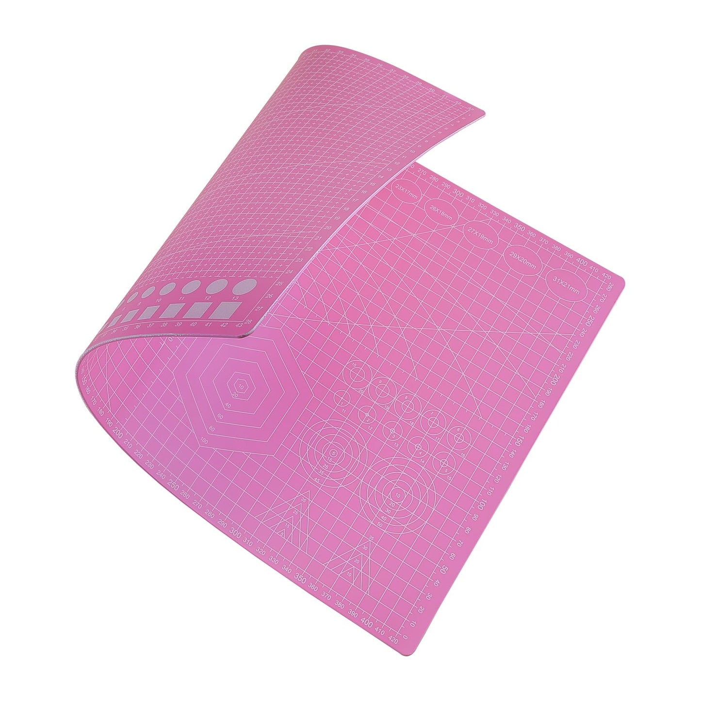 Cutting Mat A3 Pink, Self Healing Cutting Mat 12x18 Inch, 5-Ply Rotary Cutting Board Double-sided for Cutting Quilting Modeling Projects