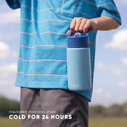 Simple Modern Kids Summit Water Bottle with Straw Lid | Marvel Spider Man 14oz Stainless Steel Cup Insulated Tumbler for Toddlers, Boys, School | Spidey Kid