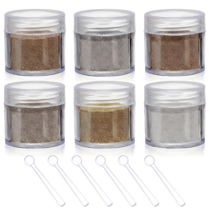Heigble 6 Pcs 0.5 Ounce Embossing Powder Set for DIY Crafts Greeting Cards Making Scrapbooking Wedding Invitations