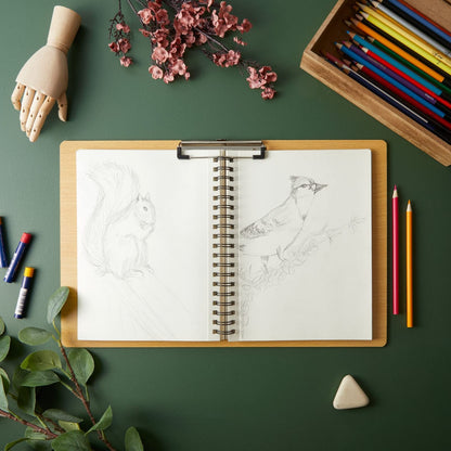 Juvale Wooden Clipboard - 11.5 x 17 in, Natural Wood - Lap Board & Lap Easel - Legal Size Clipboard for Forms - Portable Drawing Board