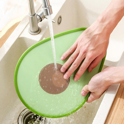 Chopping Board, Plastic Double-sided Avocado Shape Cutting Board, Food Safe PP Material for Kitchen