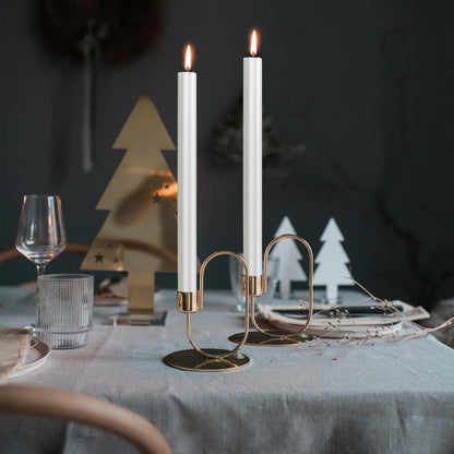 Dripless Taper Candles Unscented White Long Taper Candles Smokeless 10 Inch Roman Column Design Dinner Candlesticks for Home Decoration Holiday Gifts(2Pcs)