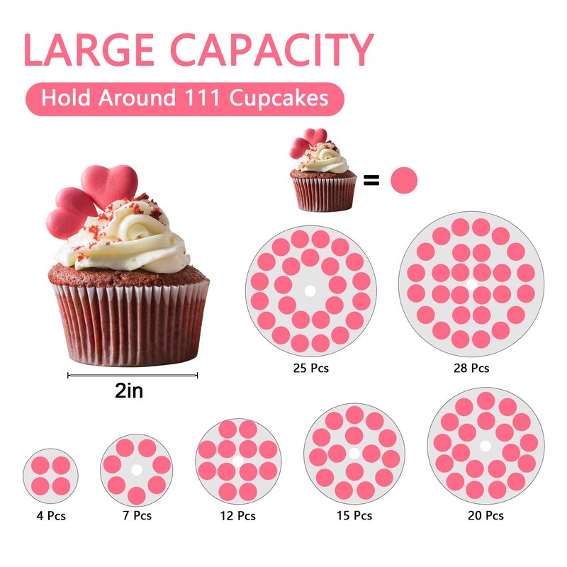 Large 7 Tier Cupcake Stand for 100 Cupcakes, Clear Round Cupcake Stands, Acrylic Wedding Cupcake Tower Stand, Cupcake Display Stand for Dessert Table, Cupcake Tier Stands