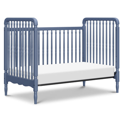 Namesake Liberty 3-in-1 Convertible Baby Crib - Greengurad Gold Certified - Wooden Convertible Baby Crib to Toddler Bed, Daybed - Durable & Easy to Assemble, 4 Adjustable Mattress Heights - Cove Blue