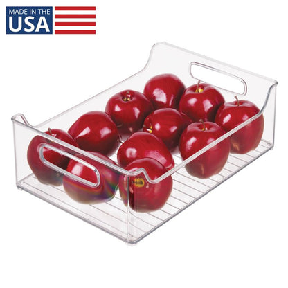 iDesign Stackable Storage Bin with Handles, Clear