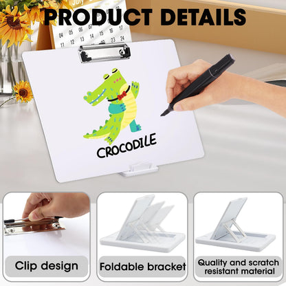 10 Pcs Back to School Writing Slant Boards with Stand, Adjustable Desktop Whiteboard, Dry Erase Clipboard, Reusable Handwriting Practice for Reading, Writing, Drawing and Studying