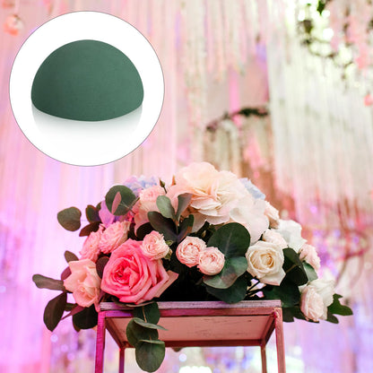 20 Pack Green Decorative Floral Foam for Making Bouquets Half Ball Block Dry Foam Balls Craft Supplies for Artificial Plant Floral Arrangement(3.54 x 1.77 Inch)