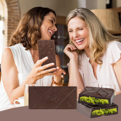 UWILLION Chocolate Bar Mold Deep Dubai 1 Inch Pistachio Chocolate Bar Silicone Thick Mold for Stuffed Bar, Large Candy Mould for Filling, Pistachio Design