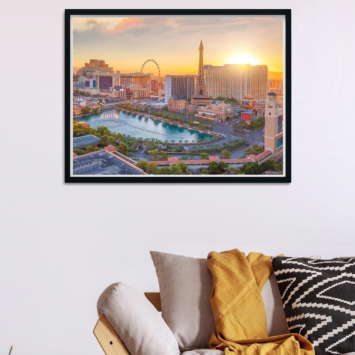 Las Vegas Panorama USA Full Drill DIY 5D Diamond Painting by Number Unique Kits Home Wall Decor Crystal 12x16inch