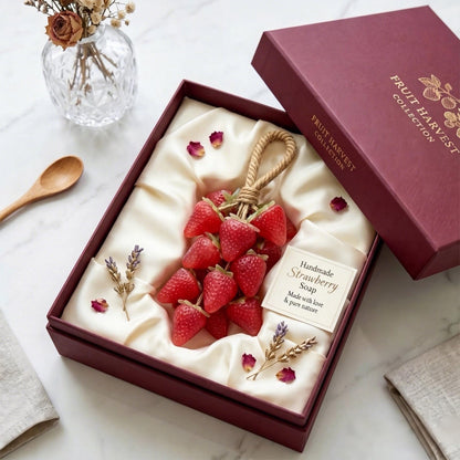Strawberry Silicone Soap Mold DIY Soap Making Set Include 2 Pcs 8 Cavity 3D Strawberry Silicone Mold,3 Leaf Molds,Twine,Molds Handmade Soap Supplies for Crafts, Gifts & Beginners Soap Making