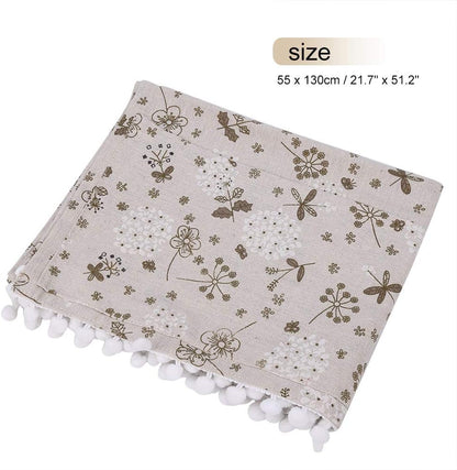 Fridge Washing Machine Dust Proof Cover Protector, Multi-purpose Cotton Linen Universal Top Cover with Storage Bag