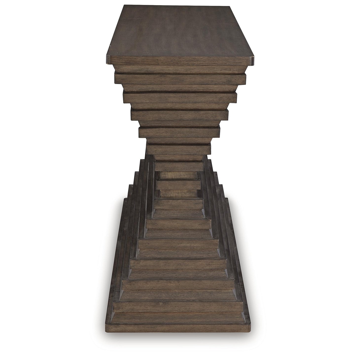 Signature Design by Ashley Hannodream Contemporary Sofa Table with Solid Wood Frame, Warm Brown
