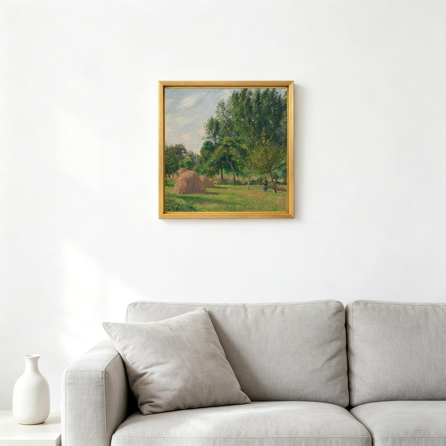 VAREIHNAZ Canvas Floater Frames for 10"x10"Canvas Paintings,Square Canvas Frame,Floating Frames for Canvas with 0.6"~0.9" Deep for Wall Decor Oil Painting (Gold)