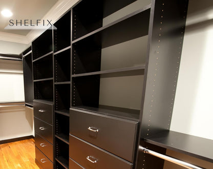 3/4'' 34 34 Black Color Thick Melamine - Cabinet Replacement Shelves - Custom Shelves Cut to Order - Melamine Cut