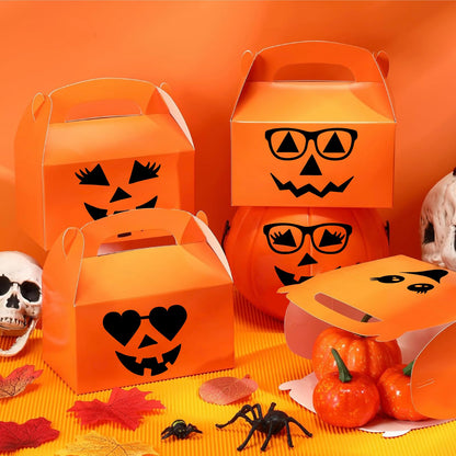Halloween Face Stickers for Crafts Pumpkin Decorating Stickers for Pumpkins Glass Jars Halloween Vinyl Faces Decals Cute Ornaments Decals Funny Faces Crafts for Party Supplies Decorations