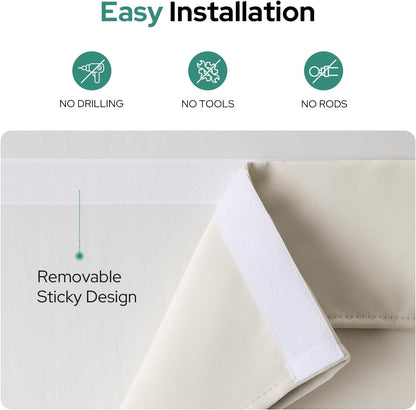 HOMEIDEAS Sidelight Curtains for Front Door, Thermal Insulated Privacy Door Shades, 1 Panel, Cream