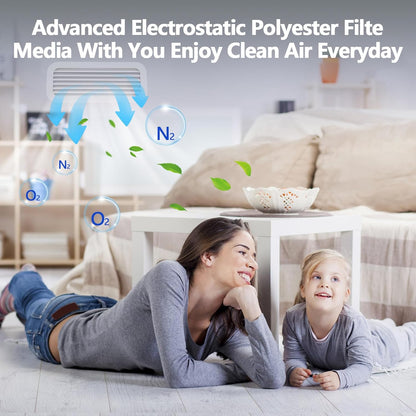 20" 90" 8 48Pcs x Cut to Size Air Filter Material, MERV Triple Air Vent Filters, HVAC Furnace Filters Kit Vent Filter
