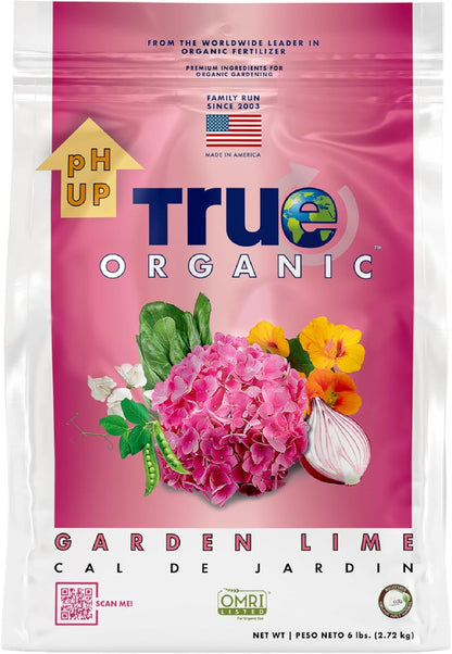 6lb True Organic Garden Lime Raises Soil pH to Reduce Acidity Ideal for Hydrangeas and Other Plants Bag