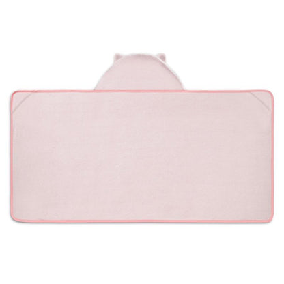 Delta Children Kids Hooded Bath Towel with Pockets - Super Soft and Absorbent- Great Gift for Boys and Girls, Pink Cat