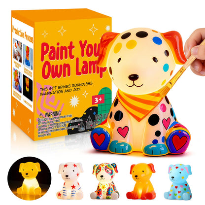 Paint Your Own Dog Lamp Kit - Art & Crafts Painting Kits for Kids, DIY Puppy Crafts Night Light,Art Supplies School Activities,Easter Christmas Birthday Creative Gift for Boys Girls Ages 4 5 6 7 8+
