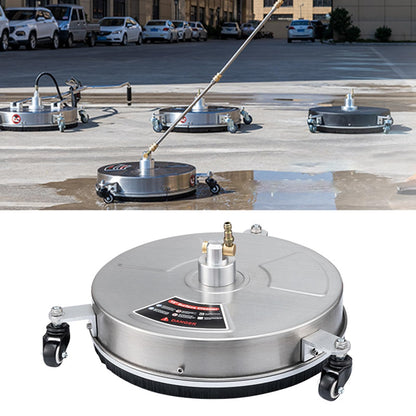 TRELVEX 15" Pressure Washer Surface Cleaner with Wheels Stainless Steel Power Washer Attachments Quick Connector Power Washer Surface Cleaner for Driveways, Sidewalks,Patio Stainless Steel