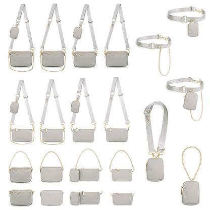UTO Small Crossbody Bags for Women 3 in 1 Trendy Belt Purse Fashion Designer Mini Cute Sling Fanny Chest Pack