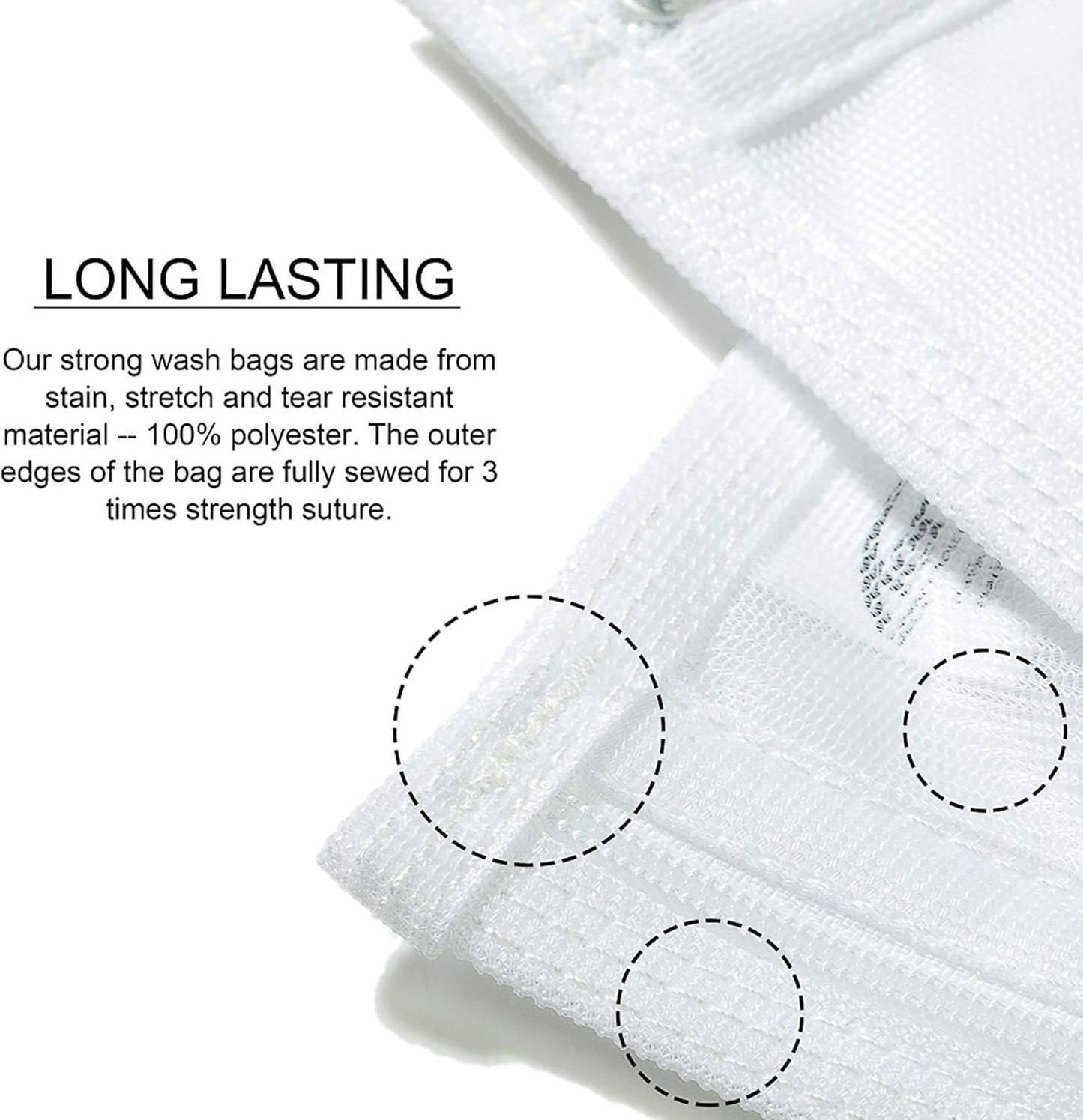 TENRAI 3 Packs Delicate Laundry Bags for Reusable Face Masks and Makeup Remover Pads, Fine Mesh Wash Bags