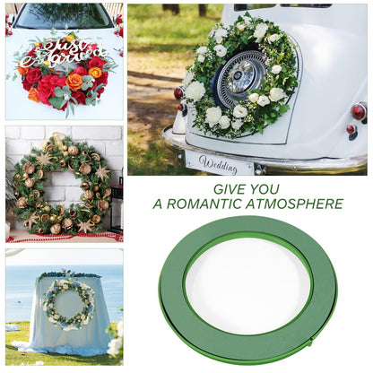 DOITOOL Flower Foam Ring with Suction Cup Car Flower Mud Green Wet Foam Blocks Round Floral Foam Blocks Artificial Floral Arrangements Mud for Florist Wedding Car Holiday Decoration 250g