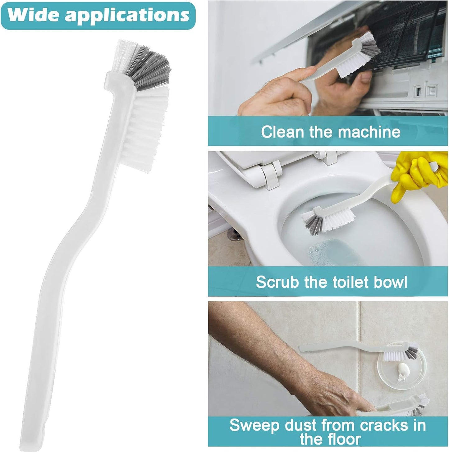 5 Piece Cleaning Dish Scrub Brush Kitchen Sink Bathroom Brushes, Household Pot Pan Dishwasher Edge Corners Grout Deep