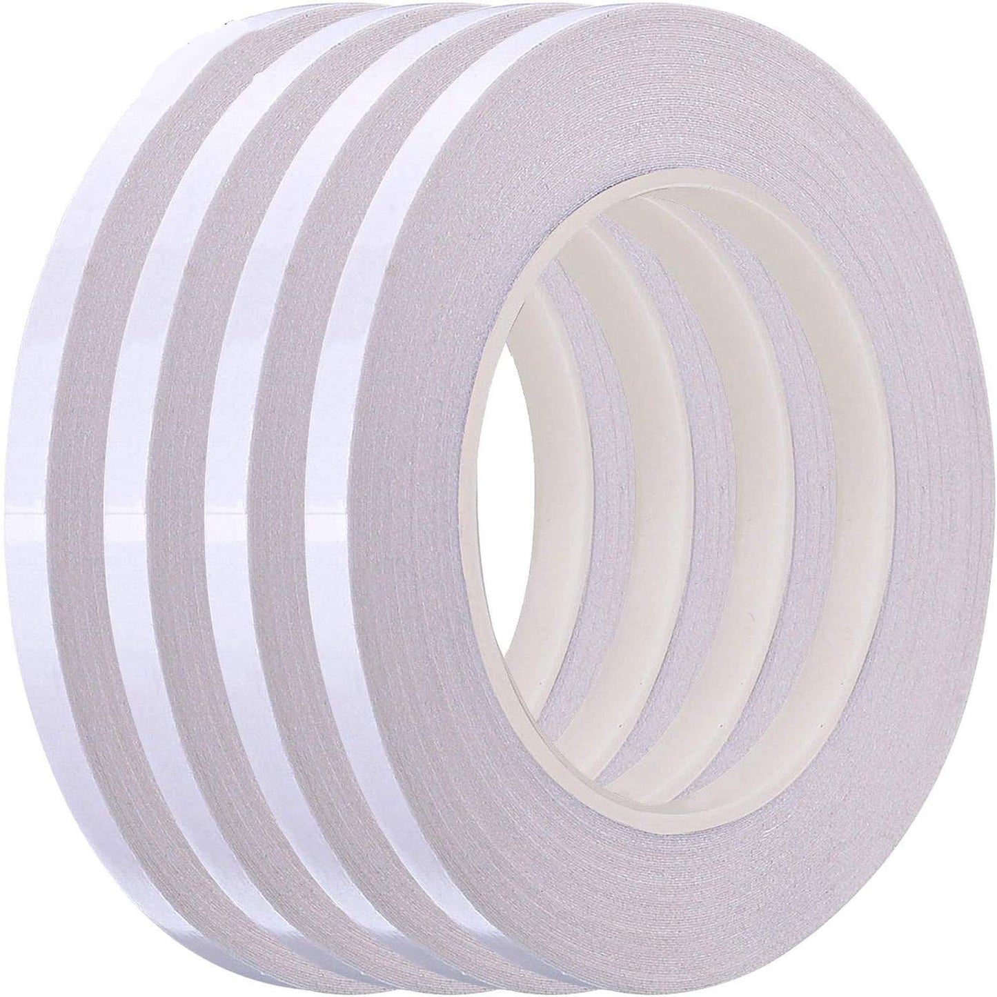 Outus 4 Roll Quilting Tape Double Sided Tape Wash Away Fabric Tapes for Hemming DIY Crafts Strong Adhesion for Clothing Repairs, Fabric Bonding, No Sewing or Ironing Required, Each 1/4 Inch by 22 Yard