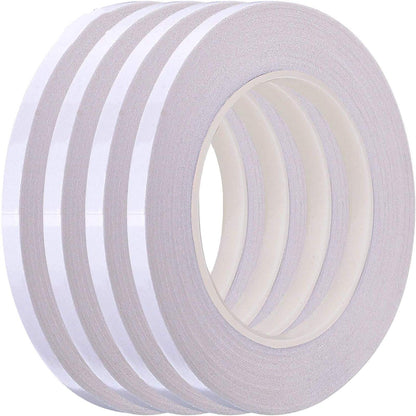Outus 4 Roll Quilting Tape Double Sided Tape Wash Away Fabric Tapes for Hemming DIY Crafts Strong Adhesion for Clothing Repairs, Fabric Bonding, No Sewing or Ironing Required, Each 1/4 Inch by 22 Yard