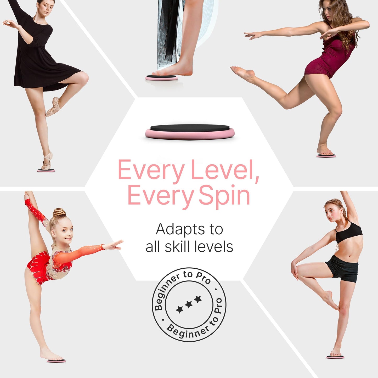 Premium Turning Boards for Dancers – Improve Pirouette Technique & Balance, Ideal Turn Board for Ballet, Dancing & Figure Ice Skating, Portable Spin Disc for Dance & Spinner Disk Training Equipment