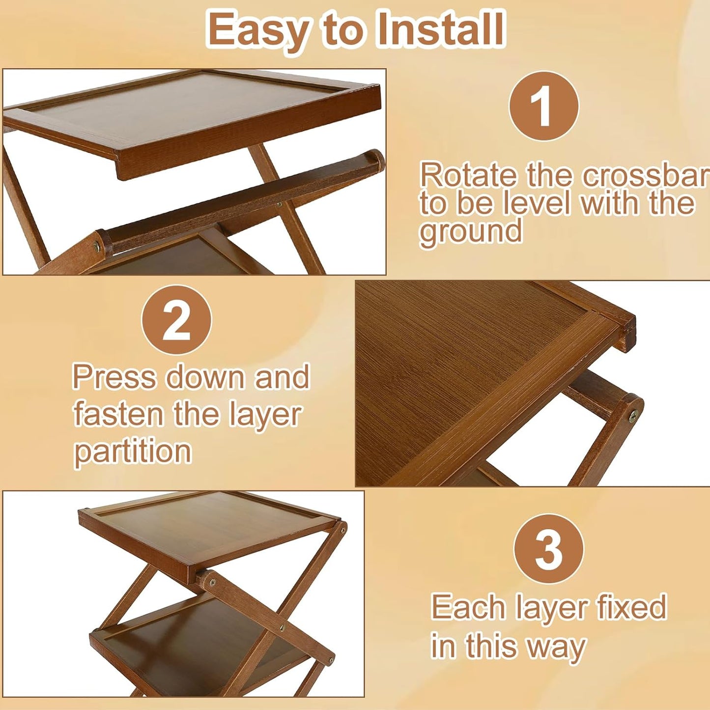 Closet Closet, (2 Simcat Shoe Rack for Bamboo Shoe Storage Freestanding Shoe Storage Shelf for Entryway, Front Door