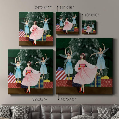 Renditions Gallery Fantasy Canvas Artwork - Beach House Decor, Lady Fairy Christmas Nutcracker Modern Paintings