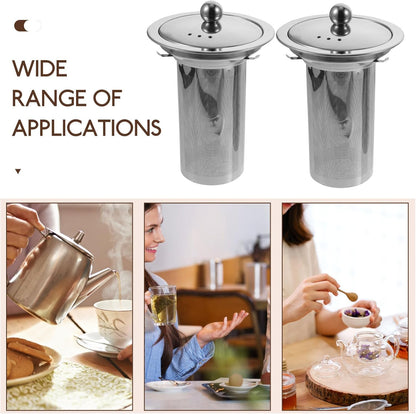 HEMOTON 2pcs Tea Strainer, Loose Tea Filter, Teapot Mesh Strainer, Tea Infuser, Tea Basket