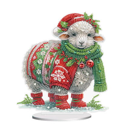 DIY Diamond Painting Desktop Ornament Kit, Special Shaped Crystal Diamond Art Painting Tabletop Ornaments for Adult Beginner, Perfect Handmake Gifts of Diamond Art for Christmas Home Office Decor