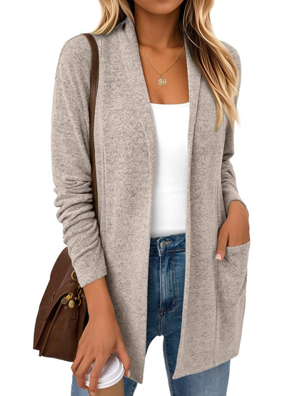 LILLUSORY Cardigan Sweaters for Women Lightweight Open Front Cardigans Casual Loose 2025 Fall Sweater with Pockets