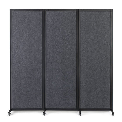Strongbird Room Partition,Office Divider,Portable Commercial Screen Dividers,Privacy Partition Separator,Classroom School Dividers,6'4"W x 6'7"H,3 Panel,Grey
