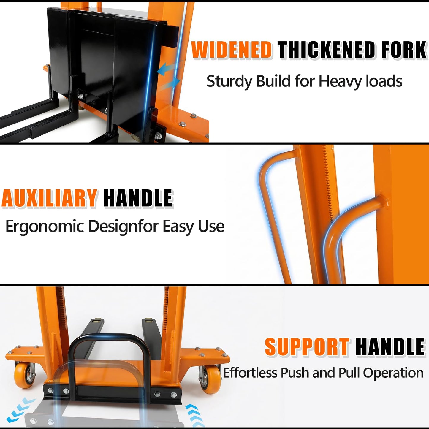 1,100 lbs Electric Lift Table Cart – 63" Max Lift Height, 1,500W Hydraulic Material Lift with 48V 10Ah Battery, Heavy-Duty Pallet Stacker & Lift Platform for Warehouse Loading Dock Logistics Workshop
