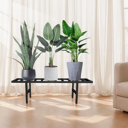 LLAXERGU 1-Tier Plant Stand Indoor Outdoor, Heavy Duty Iron Pedestal Stands Metal Plant Stand for Indoor Outdoor