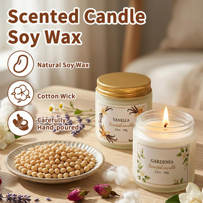 Aeraroma Scented Candles for Women, Floral Soy Candles for Home Scented, 6 Pack Relaxing Candles for Women Stress Relief, Aromatherapy Candles Gifts for Woman Birthday Anniversary Bath Yoga