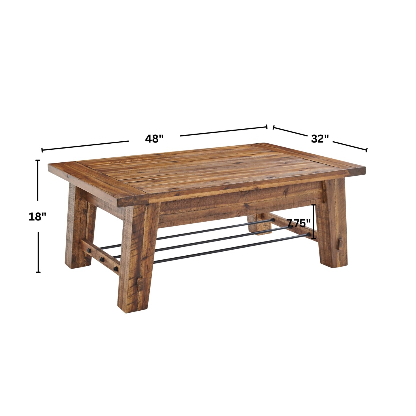 Alaterre Furniture Durango 48L Industrial Wood offee Table